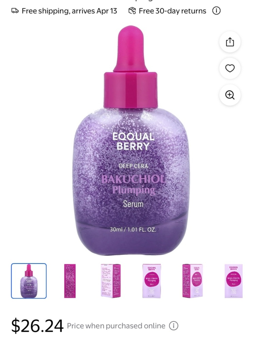 Bakuchiol Plumping Serum - Purple
